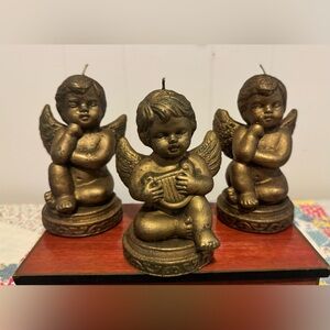 Set of 3 Precious Cherub Candles